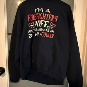 Navy Blue Firefighter's Wife Hoodie